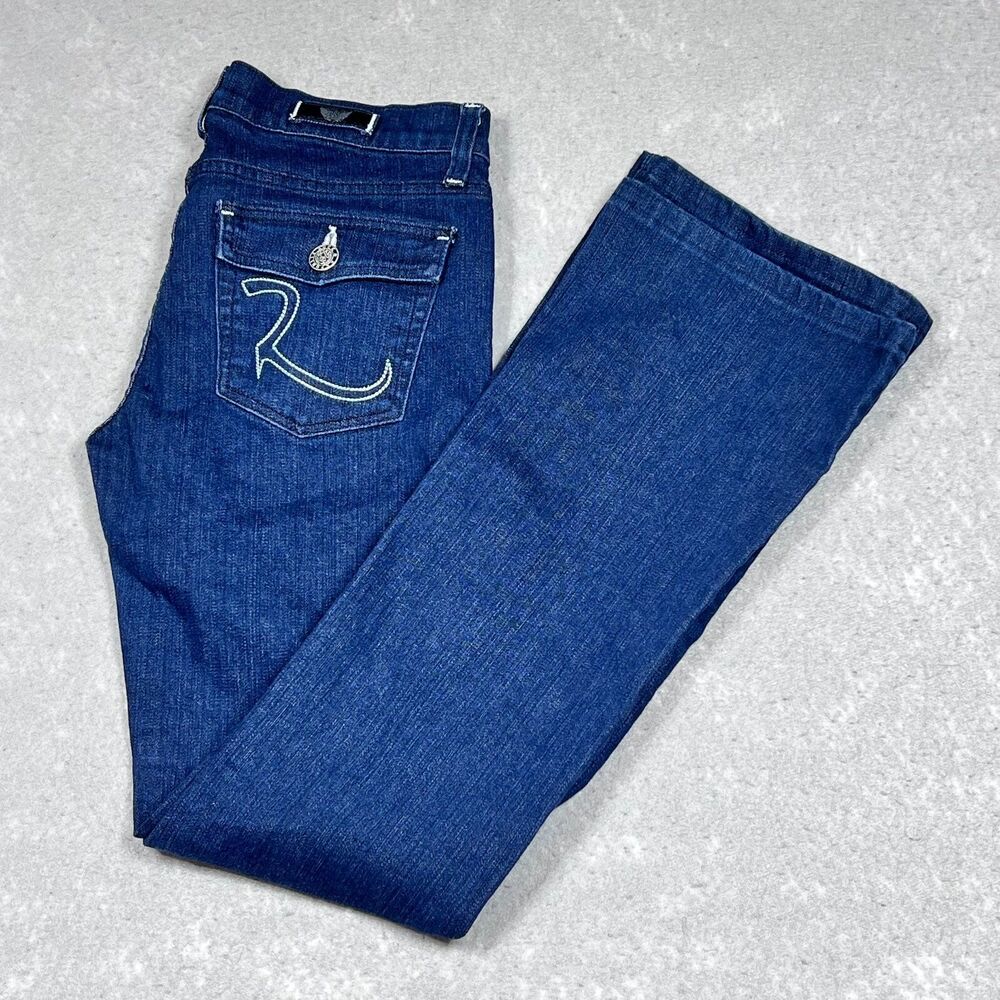 Rock & Republic Jeans Womens Size 28 Blue Kurt Denim Casual Button Back Pockets
